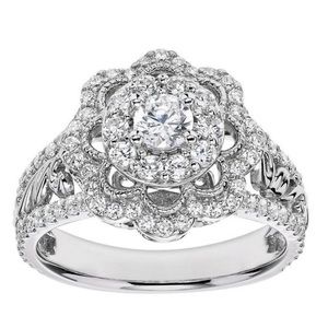 COPY - Simply Vera Vera Wang Diamond Flower Ring 🌸